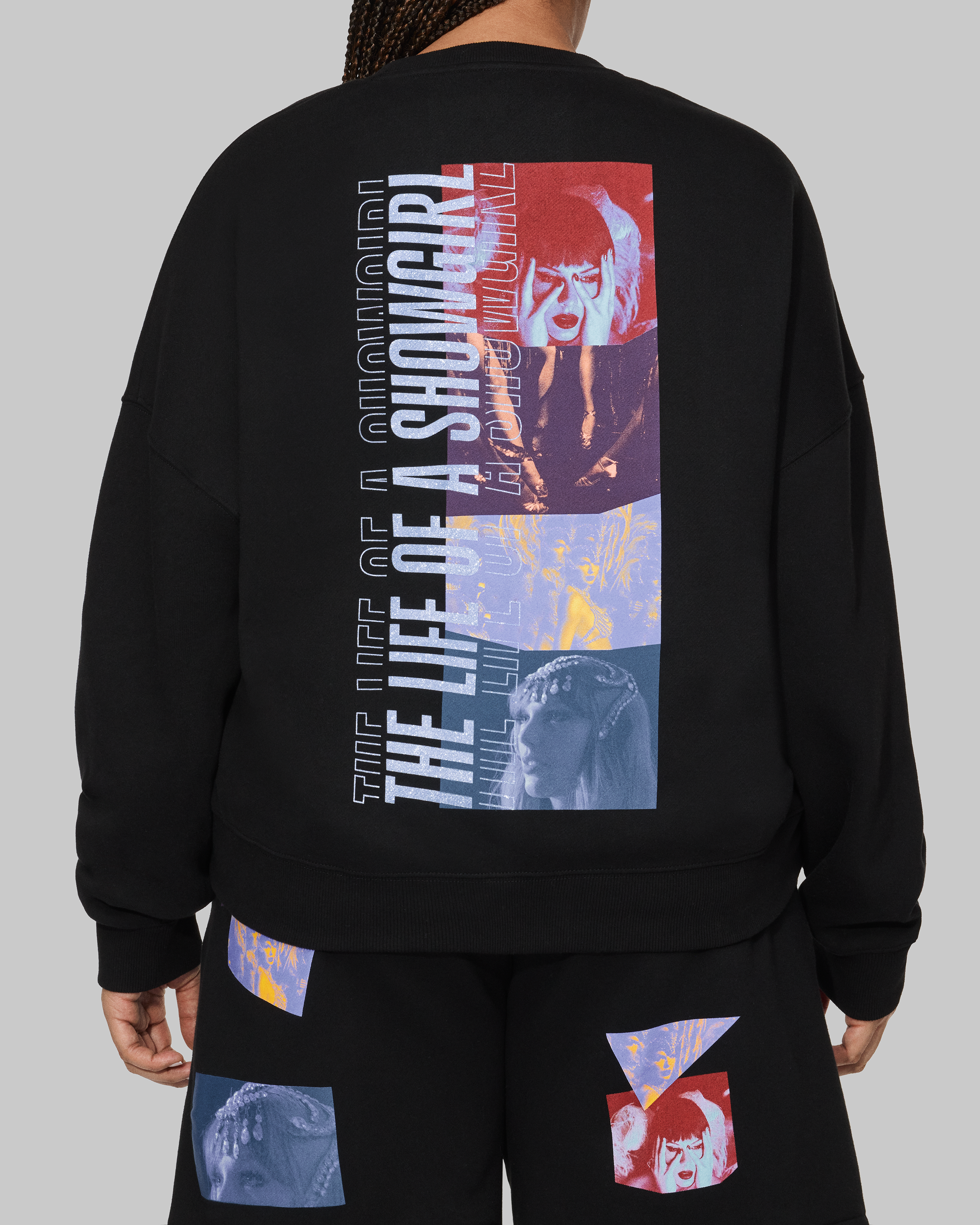 The Life of a Showgirl Film Strip Black Crewneck Sweatshirt