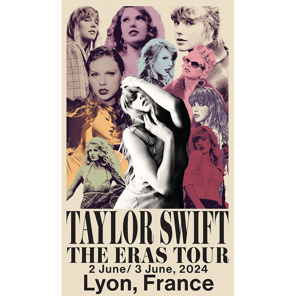 Taylor Swift The Eras Tour Poster Lyon France