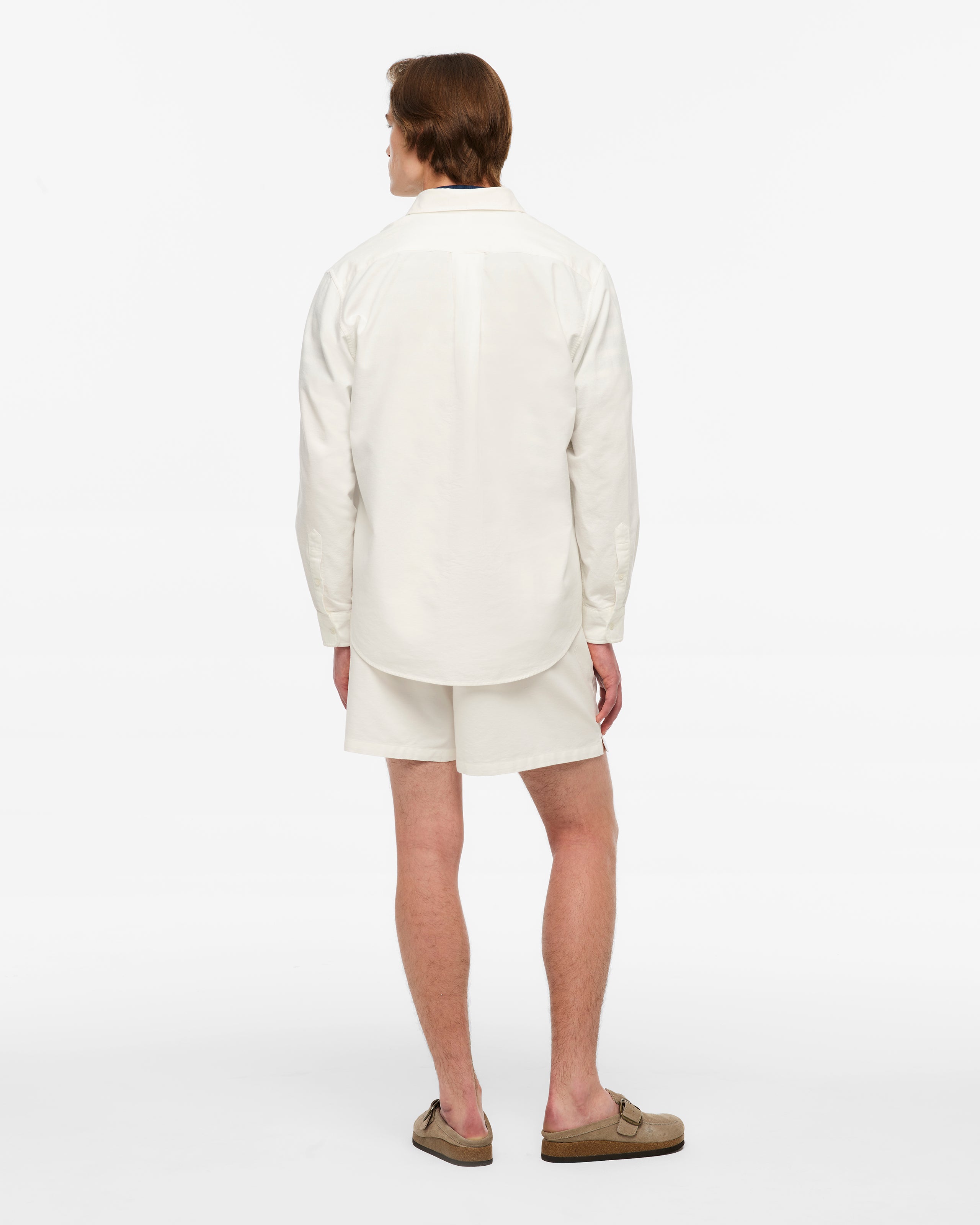 TS CREST WHITE OXFORD SHORTS