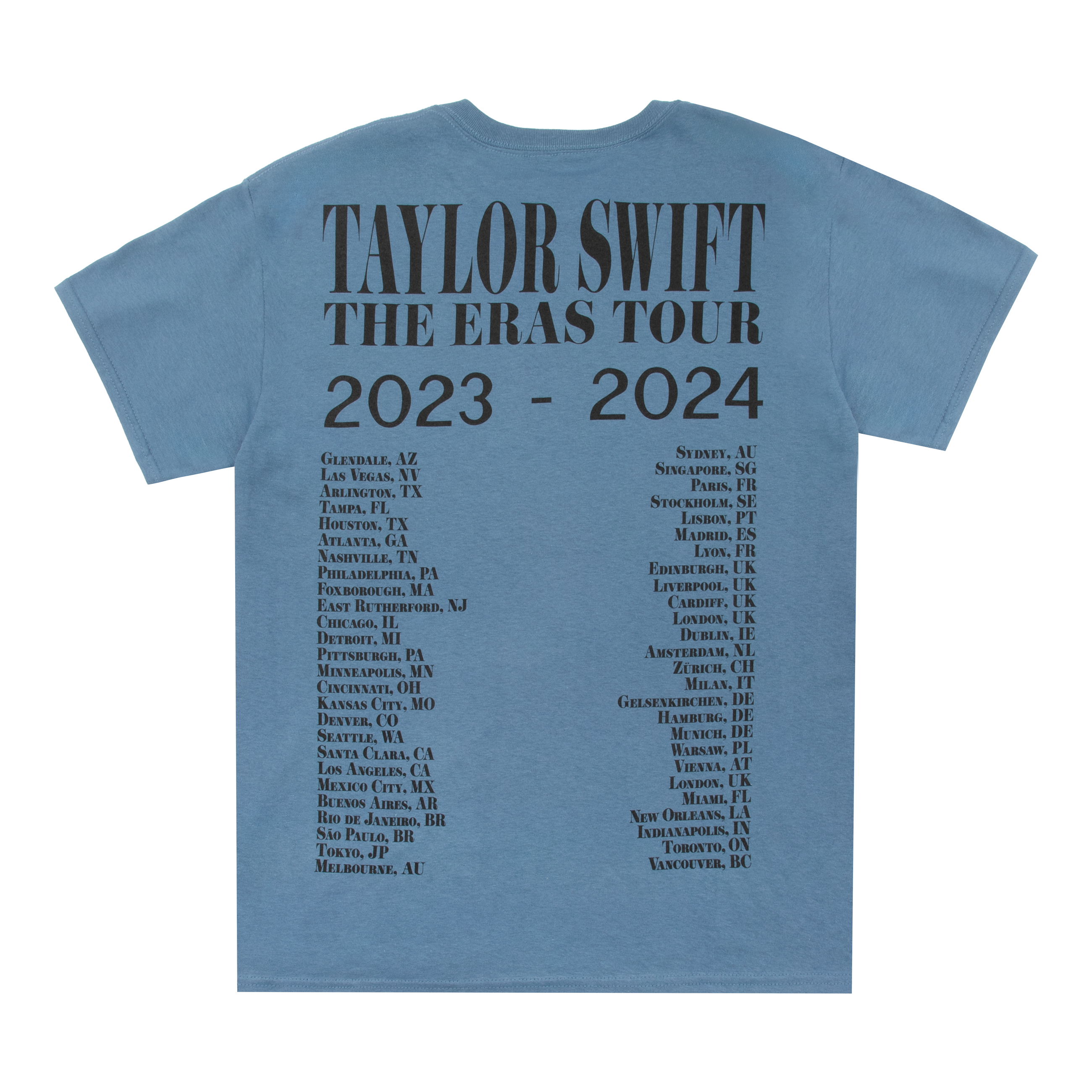 Taylor Swift The Eras Tour T-Shirt Bleu