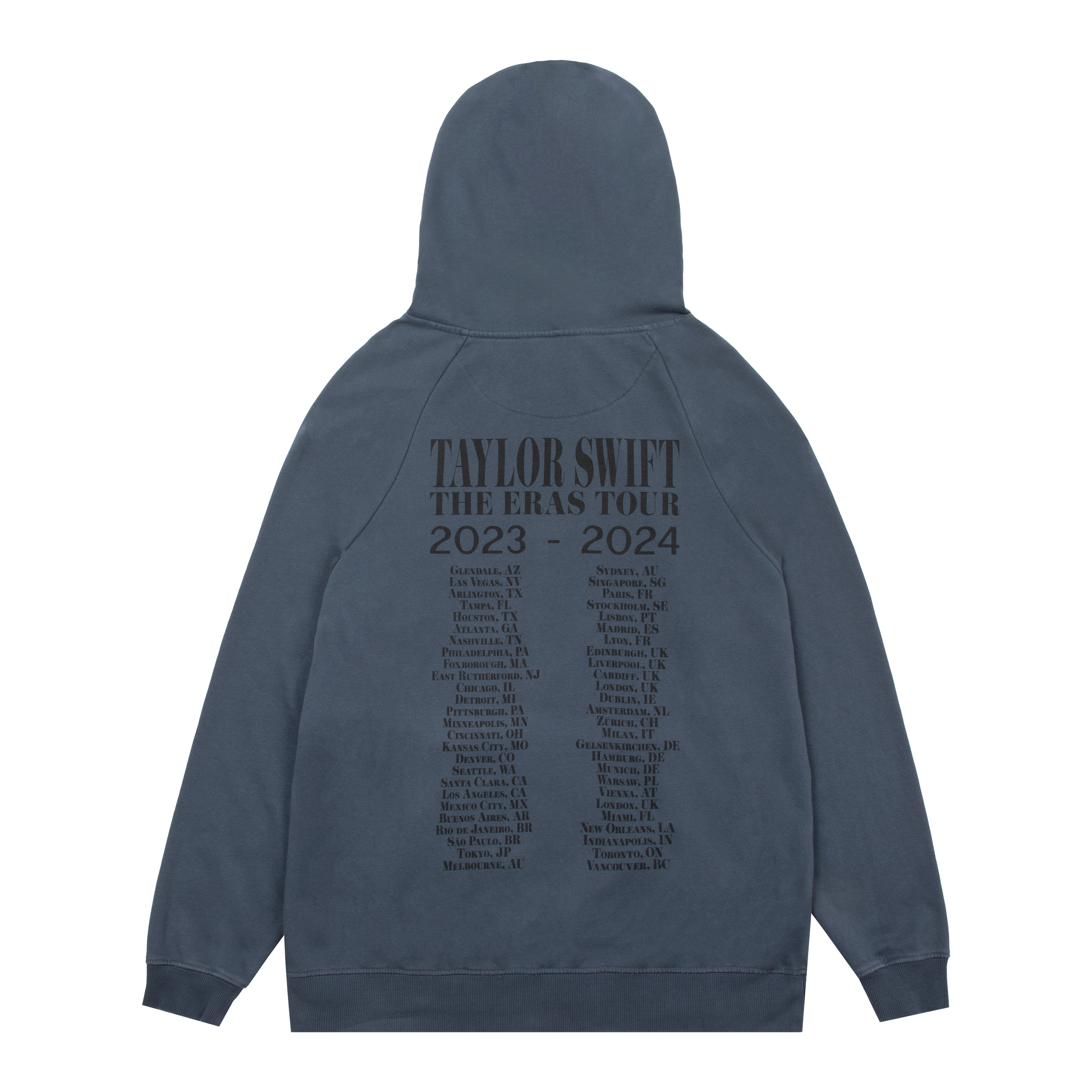 Taylor Swift The Eras II Tour Hoodie Bleu Gris Délavé