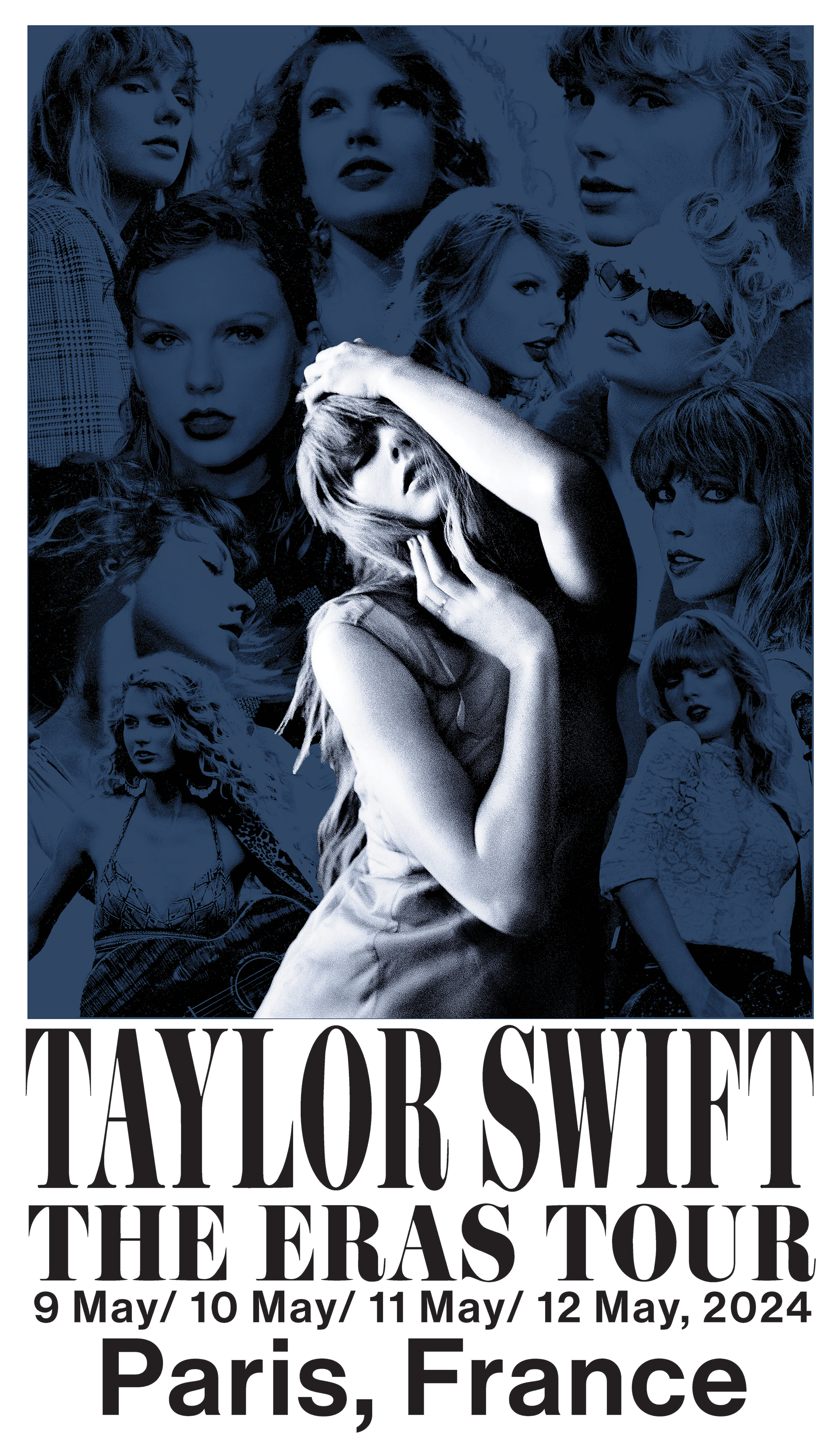 Taylor Swift The Eras Tour Poster Paris France