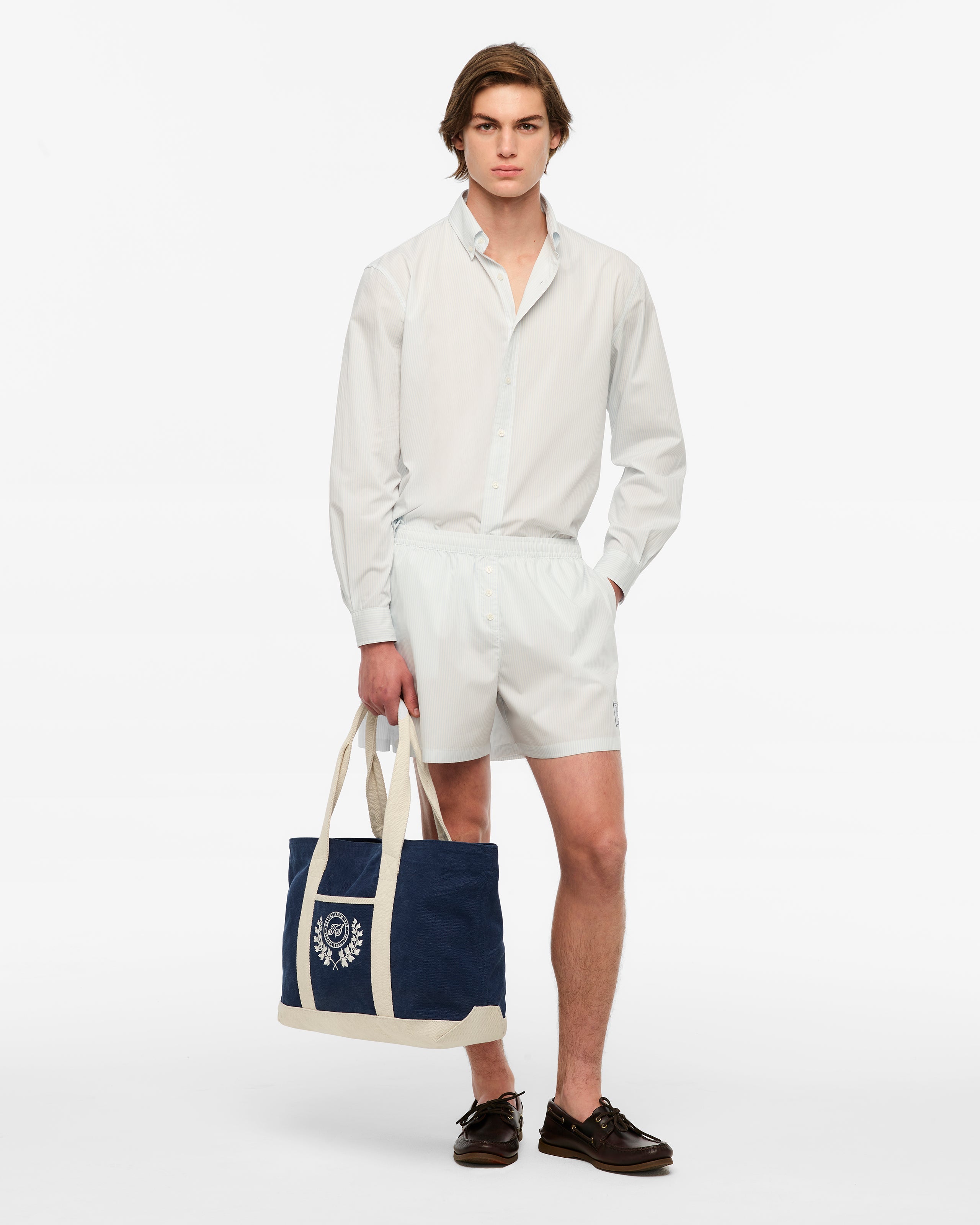 TS CREST WASHED NAVY BEACH BAG