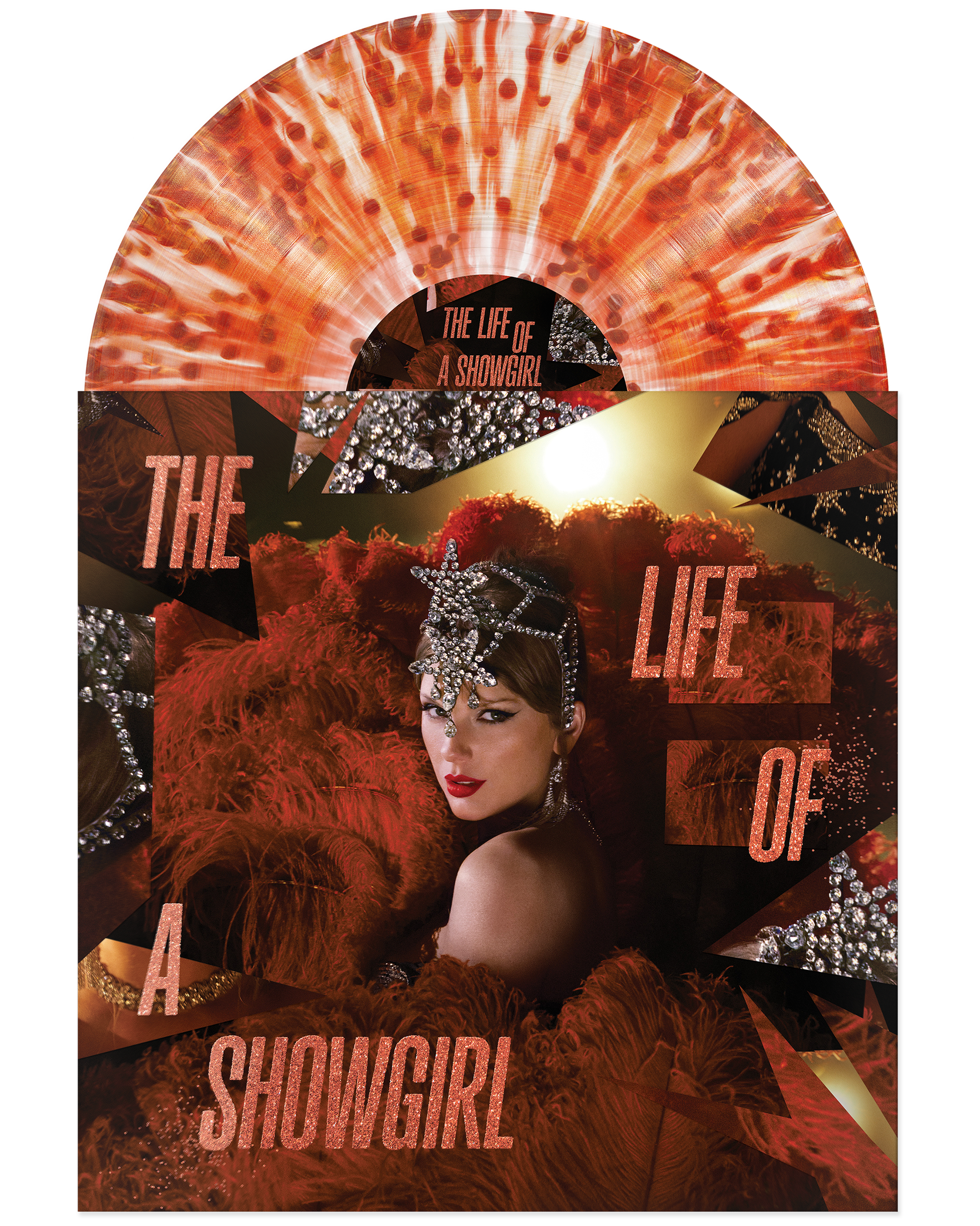 The Life of a Showgirl: The Tiny Bubbles in Champagne Edition (Vinyle Red Lipstick & Lace Transparent)