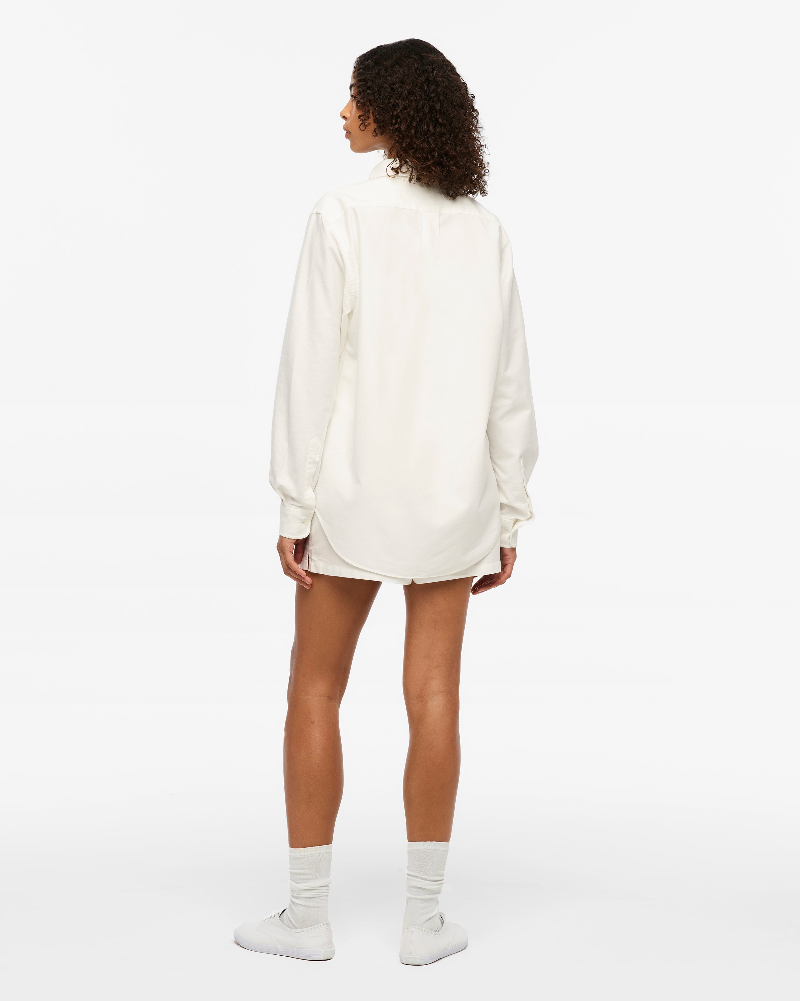 TS CREST WHITE OXFORD SHORTS